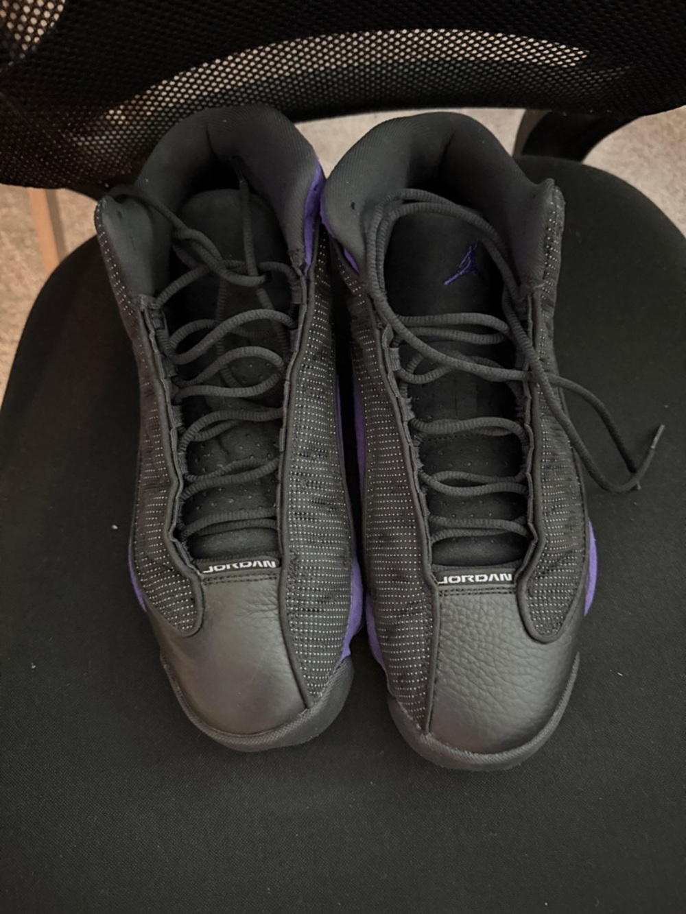 Jordan Men’s Athletic Sneakers - Black/Purple Accent